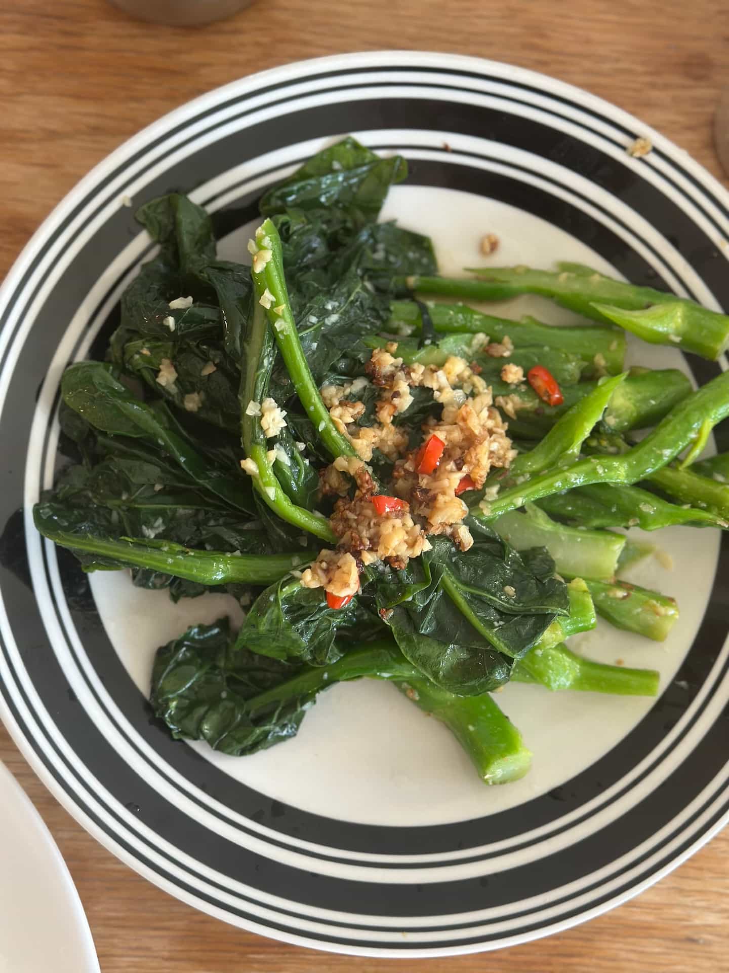 Sauteed Gai-Lan with Garlic and Thai Chili